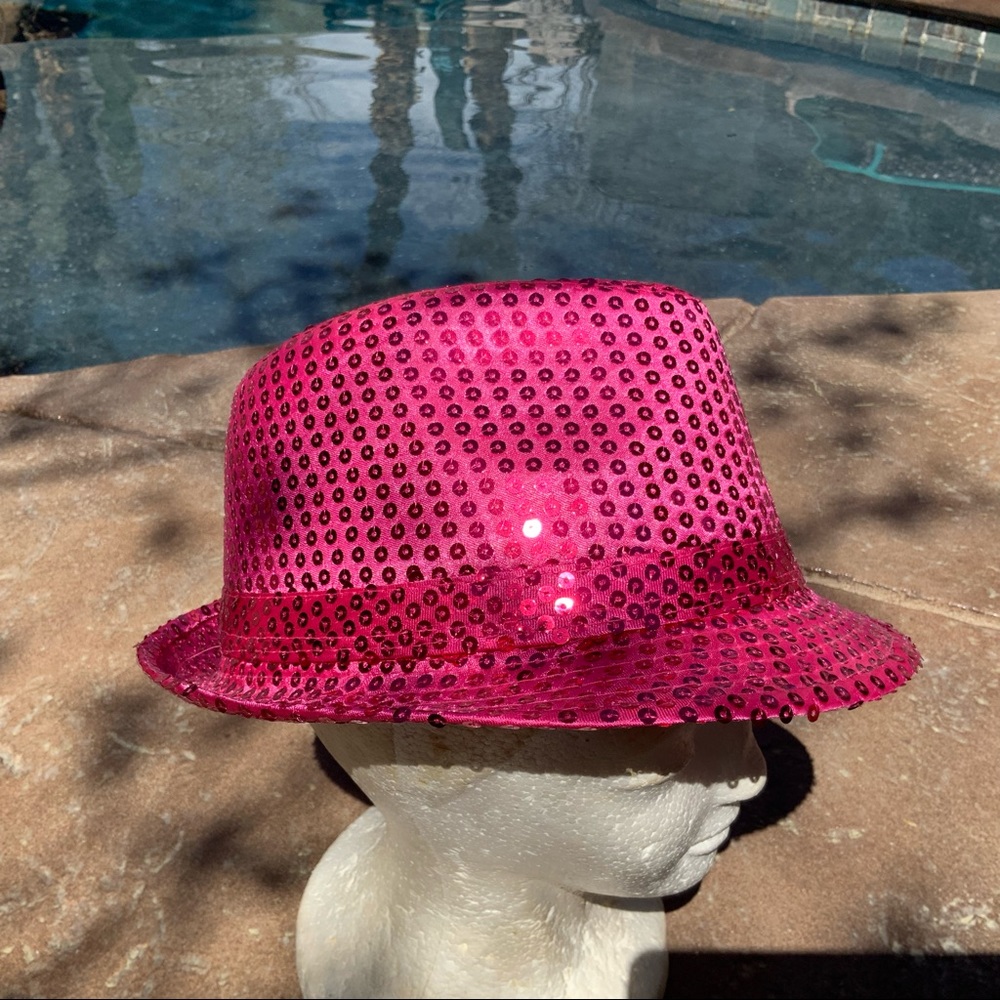 Mob Museum Fedora Pink Sequins - Picture 9 of 10